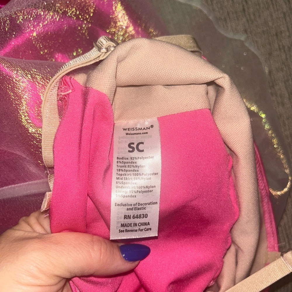 Weissman Pink and Gold Sequin Dance Costume - Picture 6 of 8